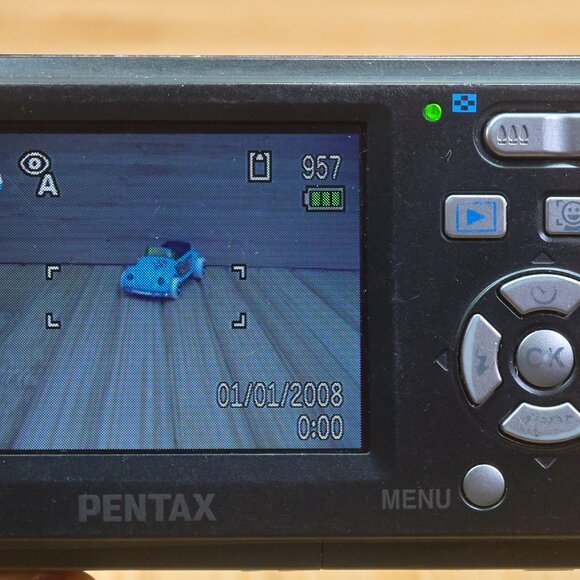 Pentax Optio E60 10.1MP Digital Camera, with 3X Optical Zoom, Black - Picture 7 of 9